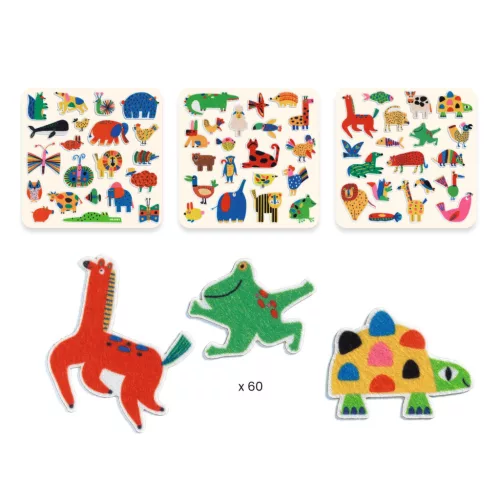 Matricák - Állatkák mindenhol! 60 filcmatrica - Animals everywhere!