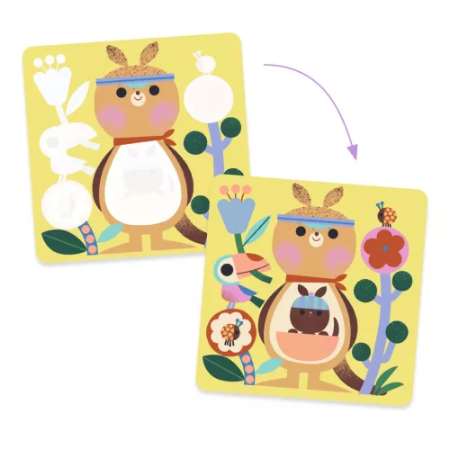 Vízzel színező készlet - Kukucs! Állatbébik a világ tájairól - Peekaboo! Baby animals around the world