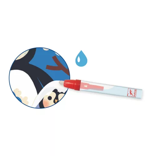 Vízzel színező készlet - Kukucs! Állatbébik a világ tájairól - Peekaboo! Baby animals around the world