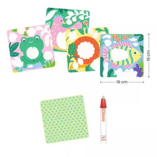 Vízzel színező készlet - Kukucs! Állatbébik a kertben - Peekaboo! Garden Baby Animals