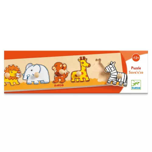 Djeco 1111 Formaillesztős puzzle - Szavanna