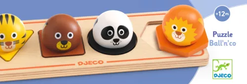 Djeco 1120 Formaillesztő, formaberakó - Állati fejecskék - Ball'n'Co