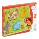 Djeco 1259 Formaillesztős puzzle - Helló tehén - Hello meadow
