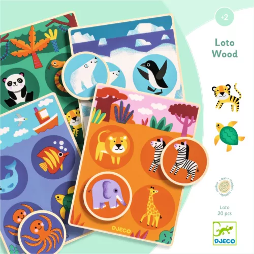 Djeco 1615 Képes lottó - Egyeztető - Loto Wood