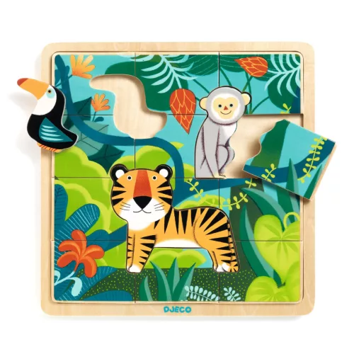 Djeco 1810 Képkirakó, puzzle - Dzsungel puzzle - Puzzlo Jungle