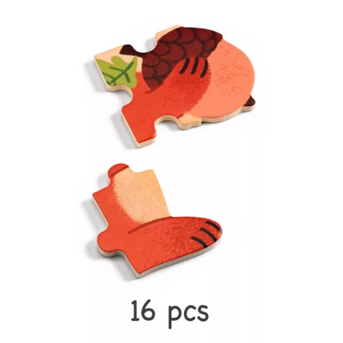 Djeco 1824 Fa puzzle - Mókus, 16 db-os - Puzzlo Nut