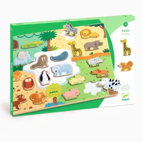   Djeco 1830 Formaillesztő, formaberakó - Állati formák - Puzzlo Animo - FSC 100%