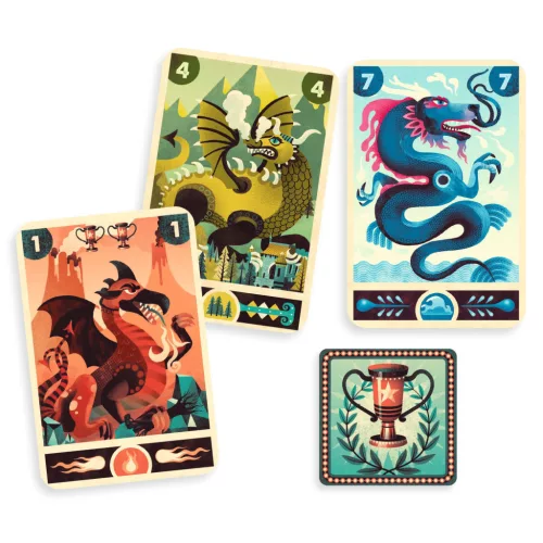 Djeco 5081 Kártyajáték - Sárkányharc - Dragon deck