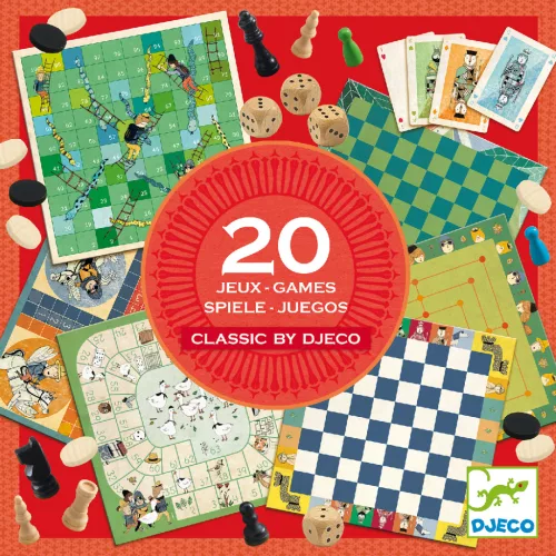 Djeco 5219 Társasjáték klasszikus - Classic box - 20 játék