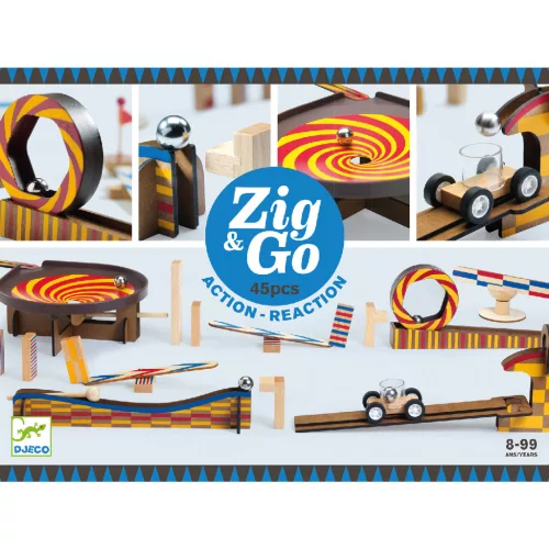 Djeco 5643 Építőjáték - Zig & Go - 45 pcs