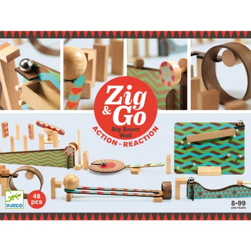 Djeco 5644 Építőjáték - Zig & Go - 48 pcs