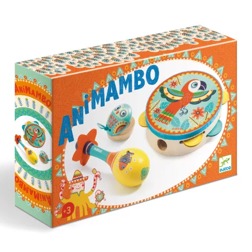 Djeco 6016 Játékhangszer készlet - Tambourine, maracas, castanet