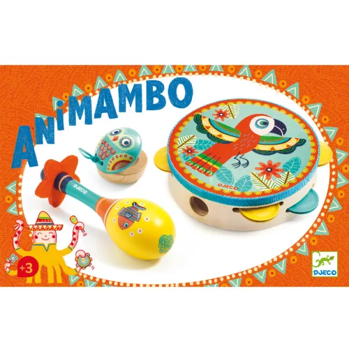 Djeco 6016 Játékhangszer készlet - Tambourine, maracas, castanet