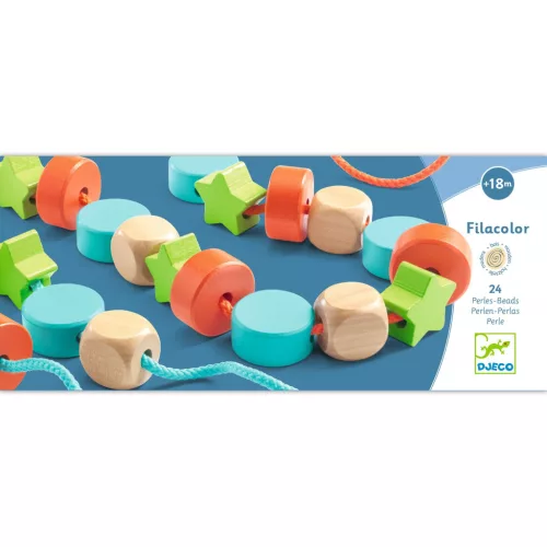 Djeco 6160 Fűzős játék - Faformák - Filacolor