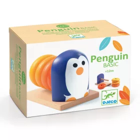   Djeco 6218 Formaillesztő - Pingvin 4 kerékkel - Penguin Basic