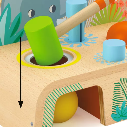 Djeco 6293 Felfedező játék - Kalapáló - Multi Tap