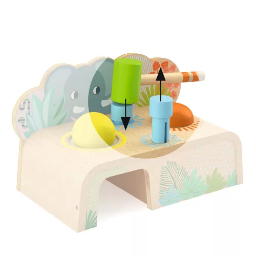 Djeco 6293 Felfedező játék - Kalapáló - Multi Tap