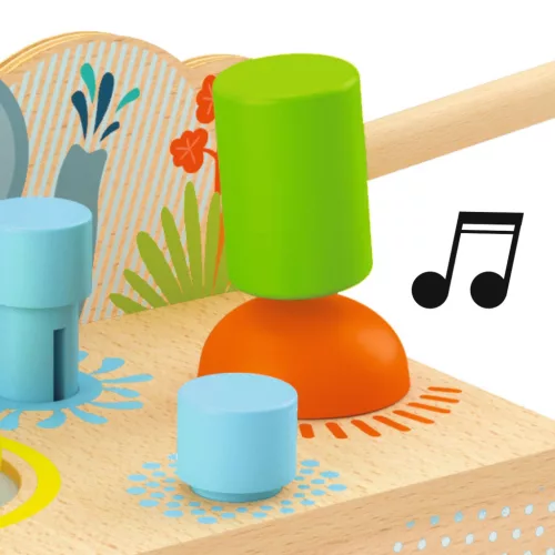 Djeco 6293 Felfedező játék - Kalapáló - Multi Tap