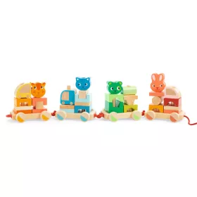   Djeco 6315 Húzható és építőjáték - Kisvonat - Créaroule, my little train