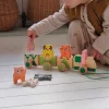 Húzható- és építőjáték - Tanyasi vonat, 4 vagon + 7 állat - Trainimo Farm