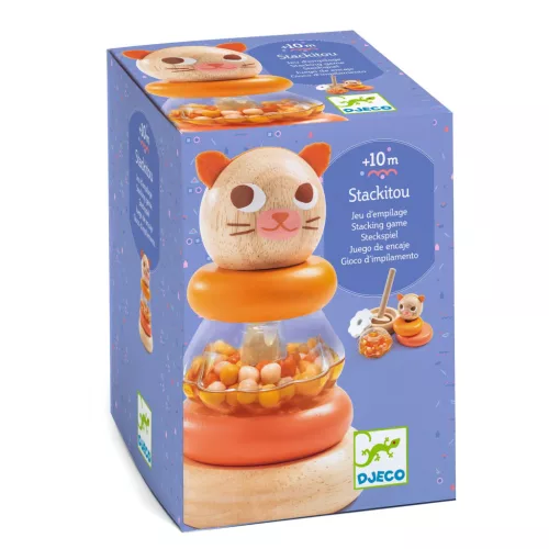 Djeco 6361 Toronyépítő - Macska - Stackitou