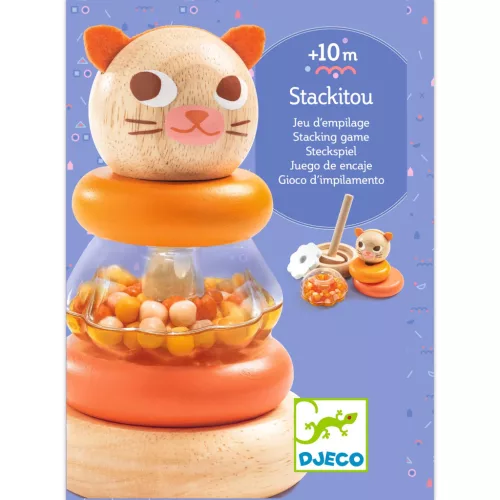 Djeco 6361 Toronyépítő - Macska - Stackitou