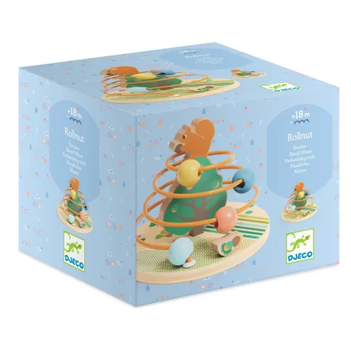 Djeco 6371 Bébi golyóvezető - Keresd a mogyorót! - RollNut
