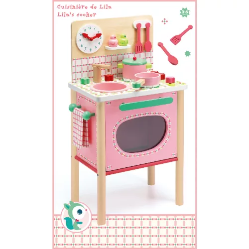 Djeco 6504 Főzős, sütögetős - Lányos tűzhely - Girly cooker 6