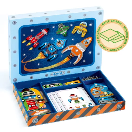Djeco 6642 Kalapálós játék - Űrhajók - Space tap tap
