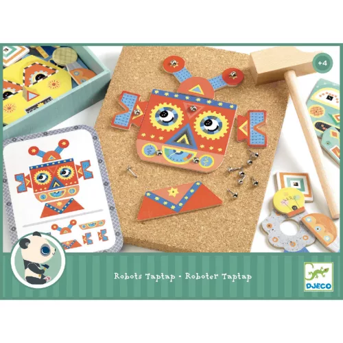 Djeco 6646  Kalapálós játék - Kip-kop robot - Tap tap Robots
