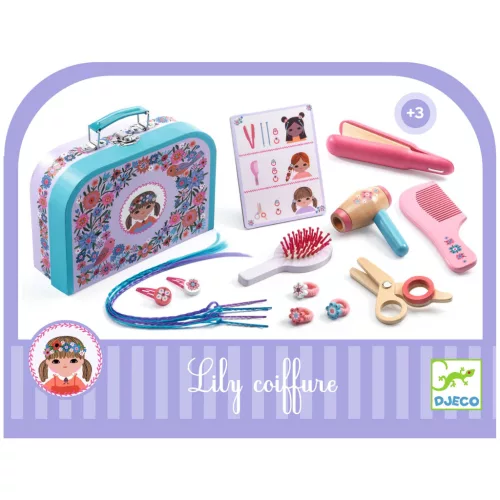 Djeco 6687 Szerepjáték - Lily fodrásztáska - Lily hairdressing