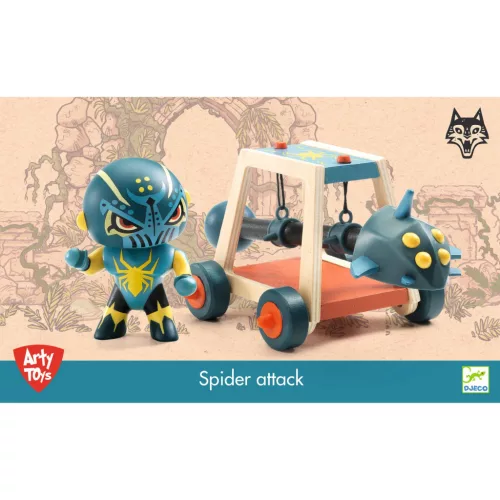 Djeco 6750 Lovag - Pókok ura faltörő kossal - Spider attak