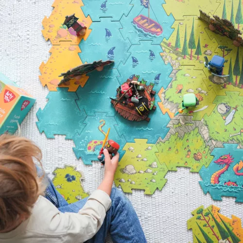 Djeco 6847 Arty Toys Óriás puzzle - Kalóz világ, 30 db-os - Giant puzzle-Battle