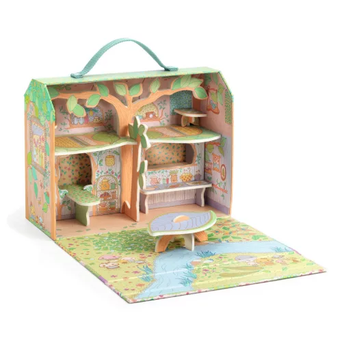 Djeco 6966 TINYLY álomvilág babaház - Szilvia és Rókica háza - Sylvia & Fox’s house in the woods