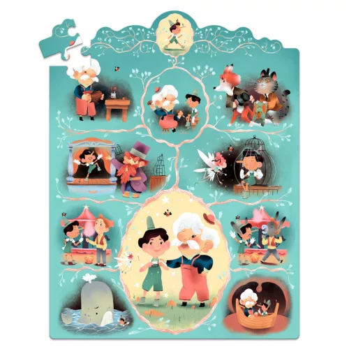Djeco 7052 Mese puzzle - Pinokkió, 54 db-os - Pinocchio