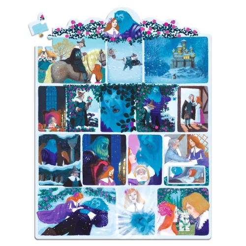 Djeco 7055 Mese puzzle - A szépség és a szörnyeteg, 100 db-os - Beauty and the Beast