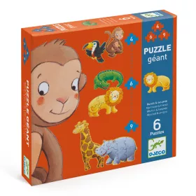   Djeco 7114 Óriás puzzle - Marmoset és barátai - Marmoset and friends