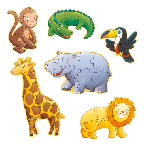 Djeco 7114 Óriás puzzle - Marmoset és barátai - Marmoset and friends