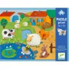 Djeco 7117 Óriás puzzle - Tanya - Tactile farm puzzle