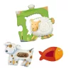 Djeco 7117 Óriás puzzle - Tanya - Tactile farm puzzle