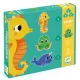 Djeco 7144 Primo puzzle - A tengerben, 4, 6, 9 db-os - In the sea