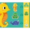 Djeco 7144 Primo puzzle - A tengerben, 4, 6, 9 db-os - In the sea