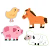 Djeco DJ07153 Primo puzzle - A farmon, 3-4-5-6 db-os - At the farm