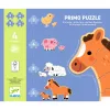 Djeco DJ07153 Primo puzzle - A farmon, 3-4-5-6 db-os - At the farm
