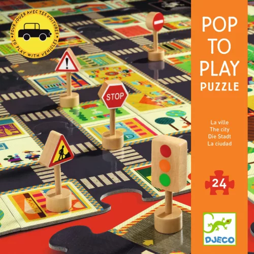 Djeco 7161 Óriás puzzle - A város - The city