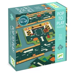 Djeco 7162 Óriás puzzle - Utak, irányok - Roads