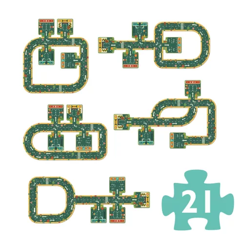 Djeco 7162 Óriás puzzle - Utak, irányok - Roads