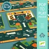 Djeco 7162 Óriás puzzle - Utak, irányok - Roads