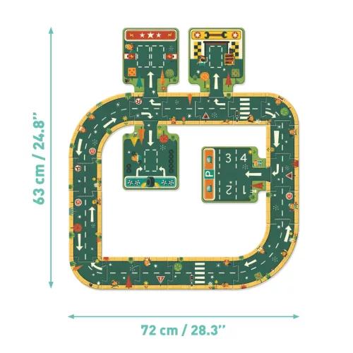 Djeco 7162 Óriás puzzle - Utak, irányok - Roads