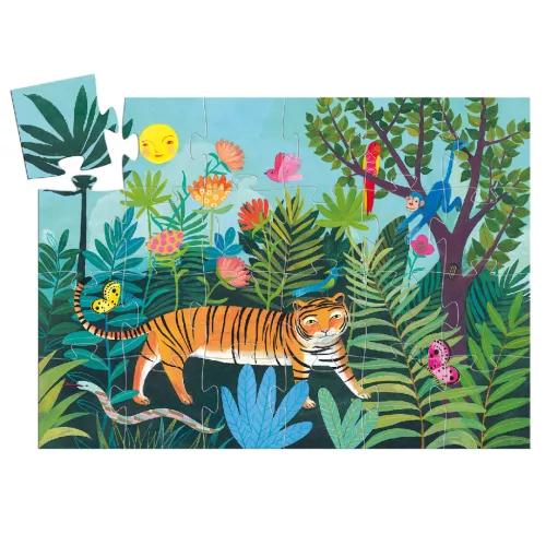 Djeco 7201 Formadobozos puzzle - A tigris sétája - The tiger's walk